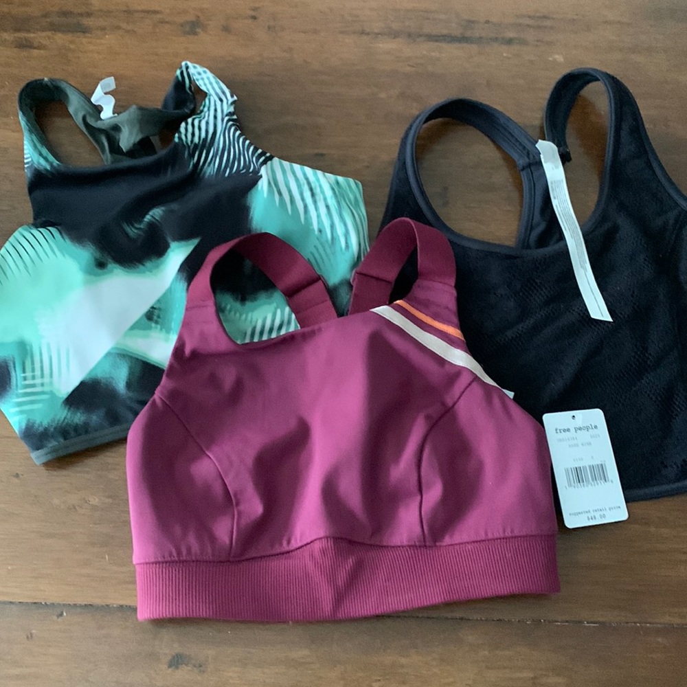 Free People Sports Bras Lot + UA of 3 Size SM